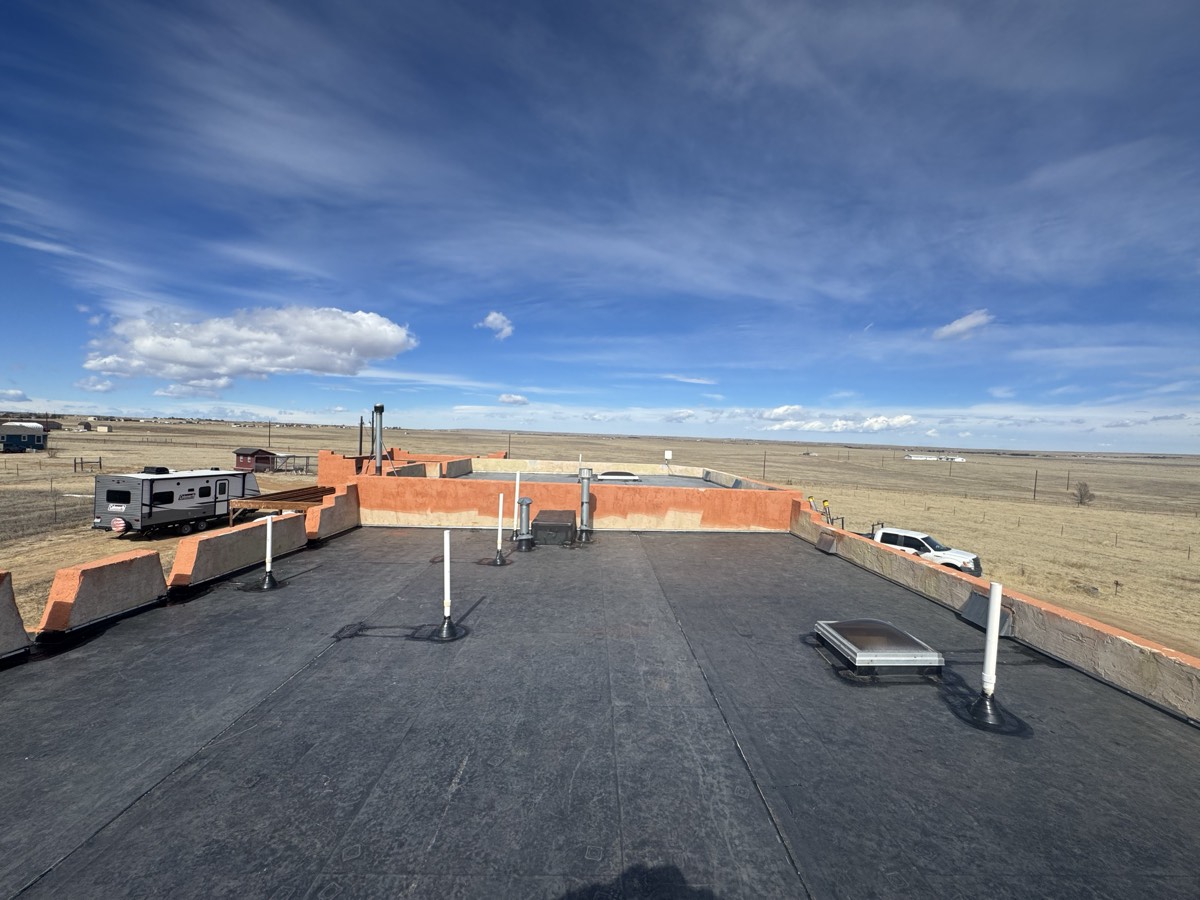 New membrane flat roof