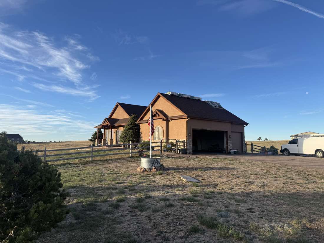Roof replacement on a home on the eastern plains