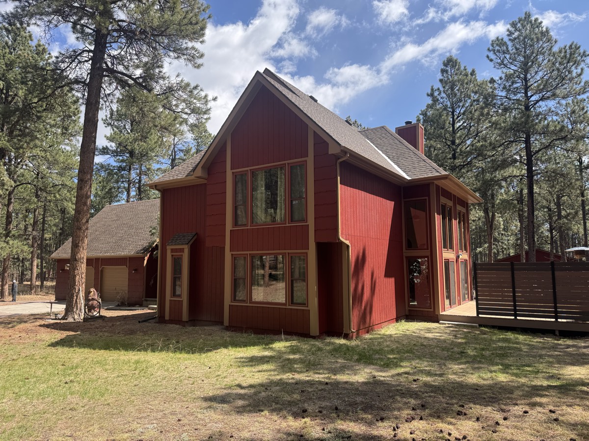 Finished roof on a mountain home